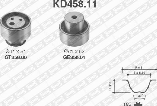 SNR KD458.11 - Zobsiksnas komplekts ps1.lv