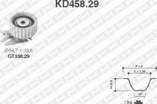 SNR KD458.29 - Zobsiksnas komplekts ps1.lv