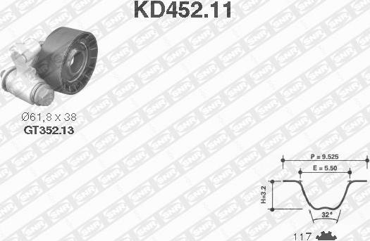 SNR KD452.11 - Zobsiksnas komplekts ps1.lv