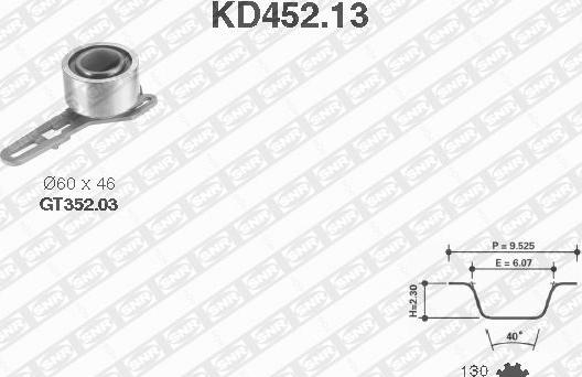 SNR KD452.13 - Zobsiksnas komplekts ps1.lv