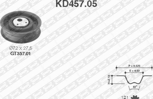 SNR KD457.05 - Zobsiksnas komplekts ps1.lv