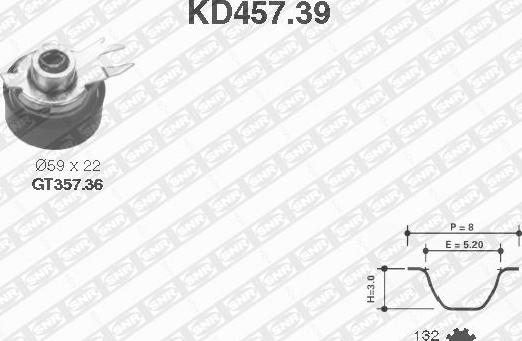 SNR KD457.39 - Zobsiksnas komplekts ps1.lv