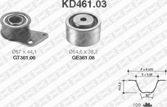 SNR KD461.03 - Zobsiksnas komplekts ps1.lv