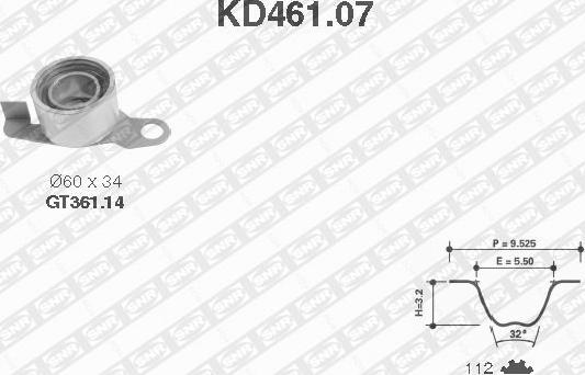 SNR KD461.07 - Zobsiksnas komplekts ps1.lv