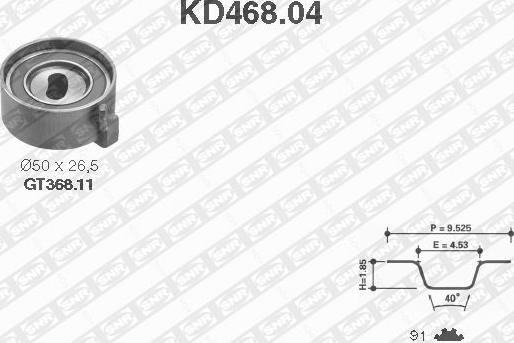 SNR KD468.04 - Zobsiksnas komplekts ps1.lv