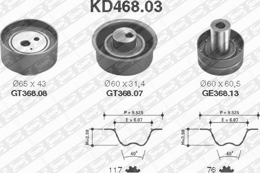 SNR KD468.03 - Zobsiksnas komplekts ps1.lv