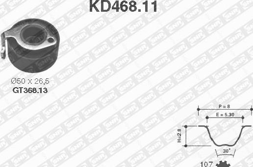 SNR KD468.11 - Zobsiksnas komplekts ps1.lv