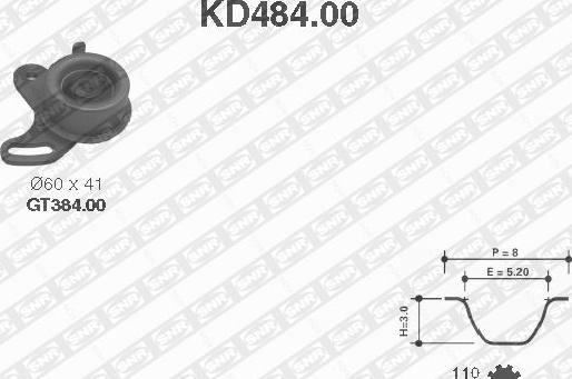 SNR KD484.00 - Zobsiksnas komplekts ps1.lv