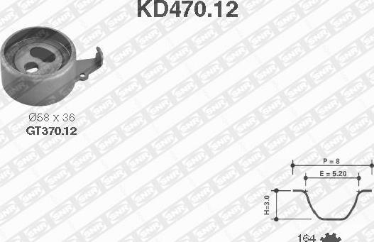 SNR KD470.12 - Zobsiksnas komplekts ps1.lv