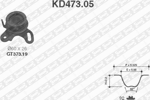 SNR KD473.05 - Zobsiksnas komplekts ps1.lv