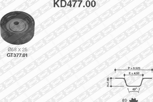 SNR KD477.00 - Zobsiksnas komplekts ps1.lv