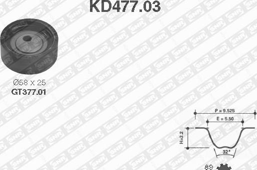 SNR KD477.03 - Zobsiksnas komplekts ps1.lv