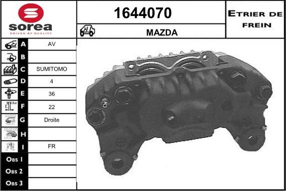 SNRA 1644070 - Bremžu suports ps1.lv