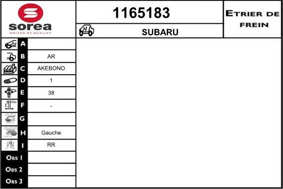 SNRA 1165183 - Bremžu suports ps1.lv