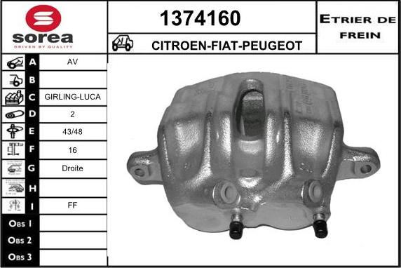 SNRA 1374160 - Bremžu suports ps1.lv