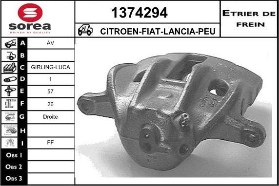 SNRA 1374294 - Bremžu suports ps1.lv