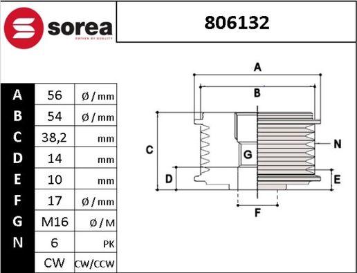 SNRA 806132 - Piedziņas skriemelis, Ģenerators ps1.lv