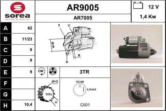 SNRA AR9005 - Starteris ps1.lv