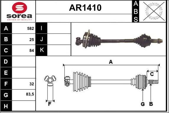 SNRA AR1410 - Piedziņas vārpsta ps1.lv