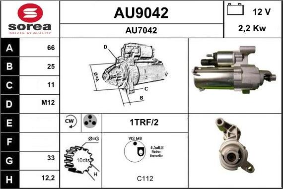 SNRA AU9042 - Starteris ps1.lv