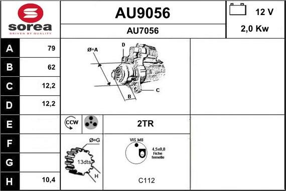 SNRA AU9056 - Starteris ps1.lv