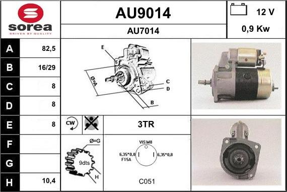 SNRA AU9014 - Starteris ps1.lv