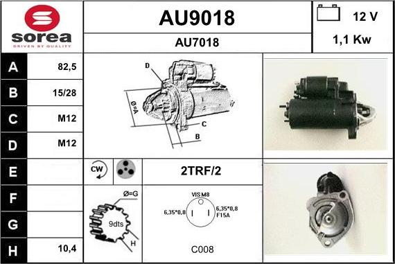 SNRA AU9018 - Starteris ps1.lv