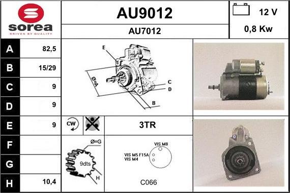 SNRA AU9012 - Starteris ps1.lv