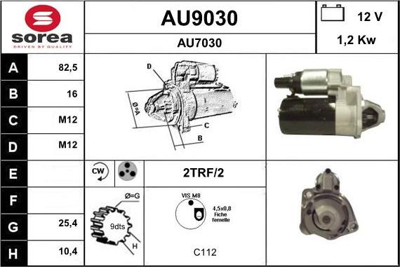 SNRA AU9030 - Starteris ps1.lv