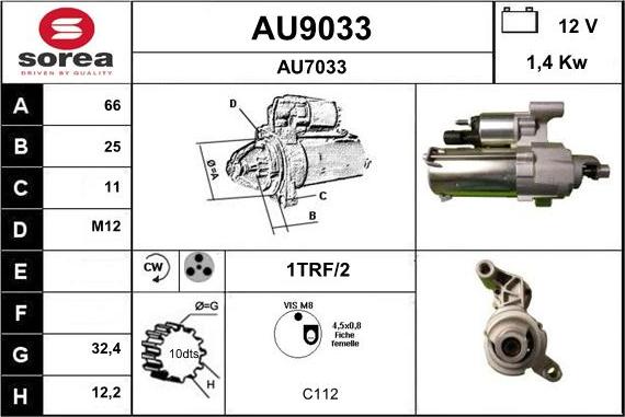 SNRA AU9033 - Starteris ps1.lv