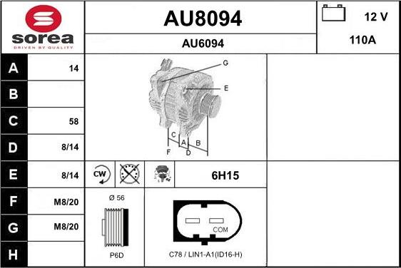 SNRA AU8094 - Ģenerators ps1.lv