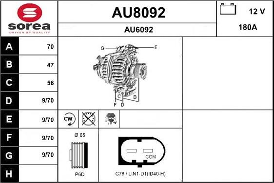 SNRA AU8092 - Ģenerators ps1.lv