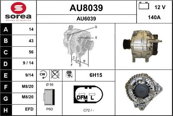 SNRA AU8039 - Ģenerators ps1.lv