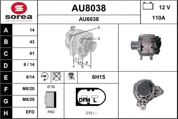 SNRA AU8038 - Ģenerators ps1.lv