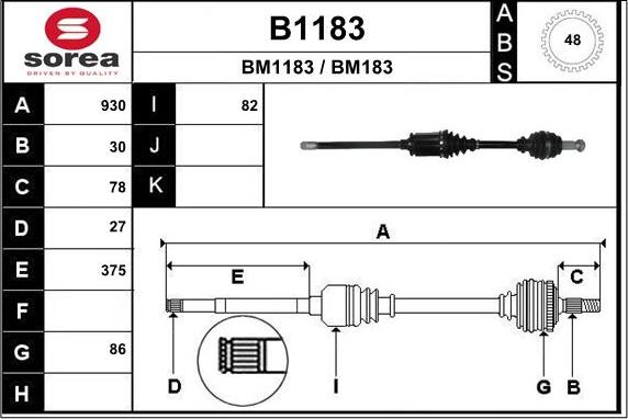 SNRA B1183 - Piedziņas vārpsta ps1.lv