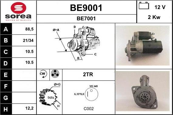 SNRA BE9001 - Starteris ps1.lv