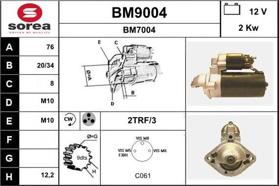 SNRA BM9004 - Starteris ps1.lv