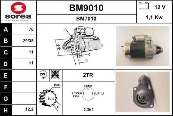 SNRA BM9010 - Starteris ps1.lv