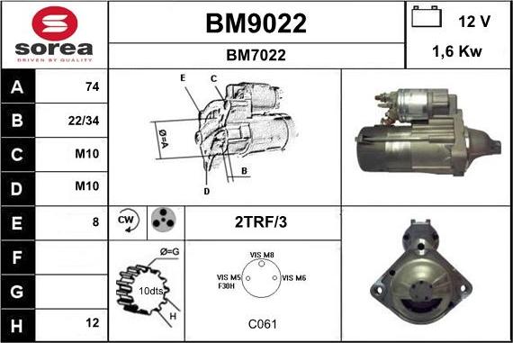 SNRA BM9022 - Starteris ps1.lv