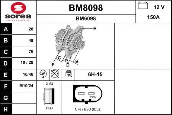 SNRA BM8098 - Ģenerators ps1.lv