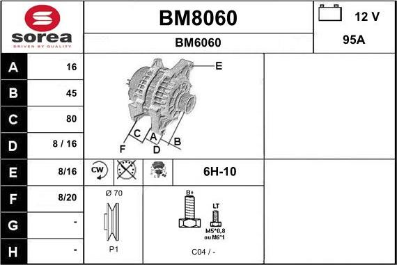 SNRA BM8060 - Ģenerators ps1.lv