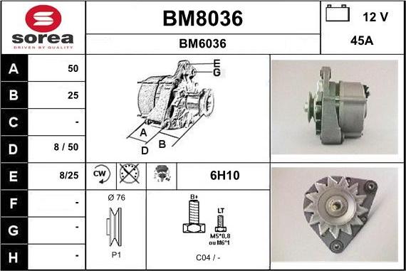 SNRA BM8036 - Ģenerators ps1.lv