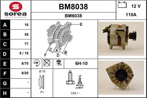 SNRA BM8038 - Ģenerators ps1.lv