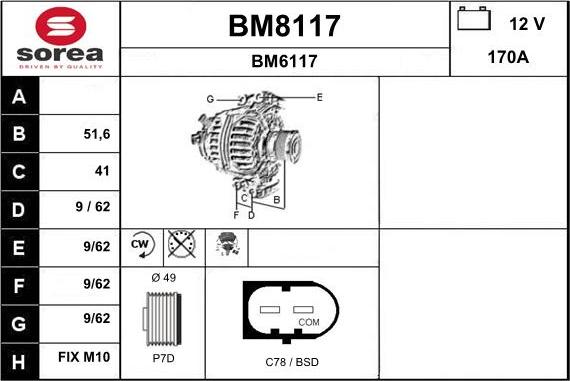 SNRA BM8117 - Ģenerators ps1.lv