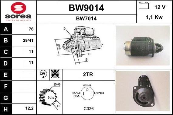 SNRA BW9014 - Starteris ps1.lv