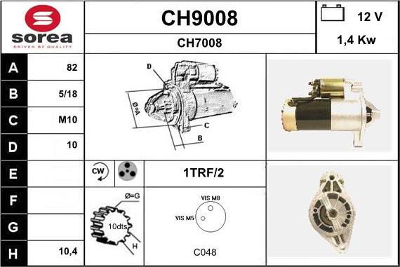 SNRA CH9008 - Starteris ps1.lv