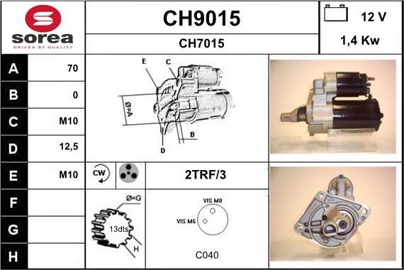 SNRA CH9015 - Starteris ps1.lv