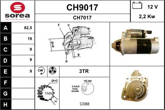 SNRA CH9017 - Starteris ps1.lv