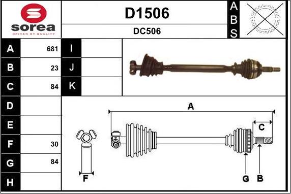 SNRA D1506 - Piedziņas vārpsta ps1.lv