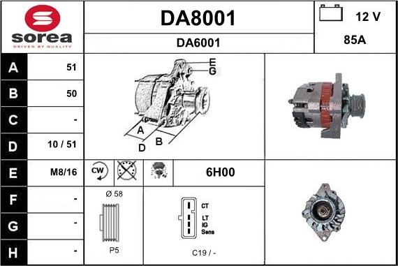 SNRA DA8001 - Ģenerators ps1.lv